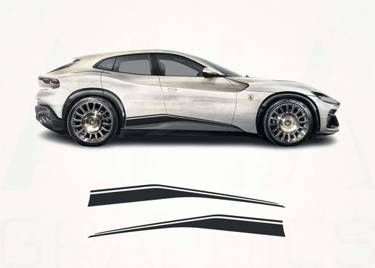 Ferrari Purosangue Side Stripes Decals - sku-51060812611716-sku-51060812644484-sku-51060812677252-sku-51060812710020-sku-51060812742788-  DRIVEN - 1