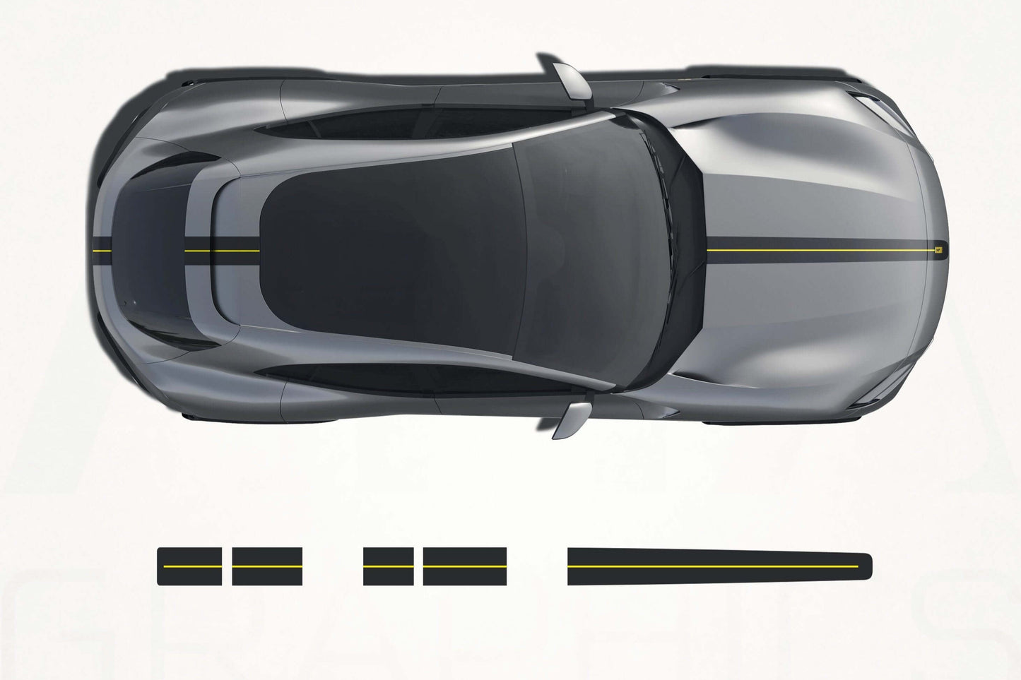 Ferrari Purosangue Center Stripes Decals - sku-51060831453316-sku-51060831486084-sku-51060831518852-sku-51060831551620-sku-51060831584388-  DRIVEN - 1