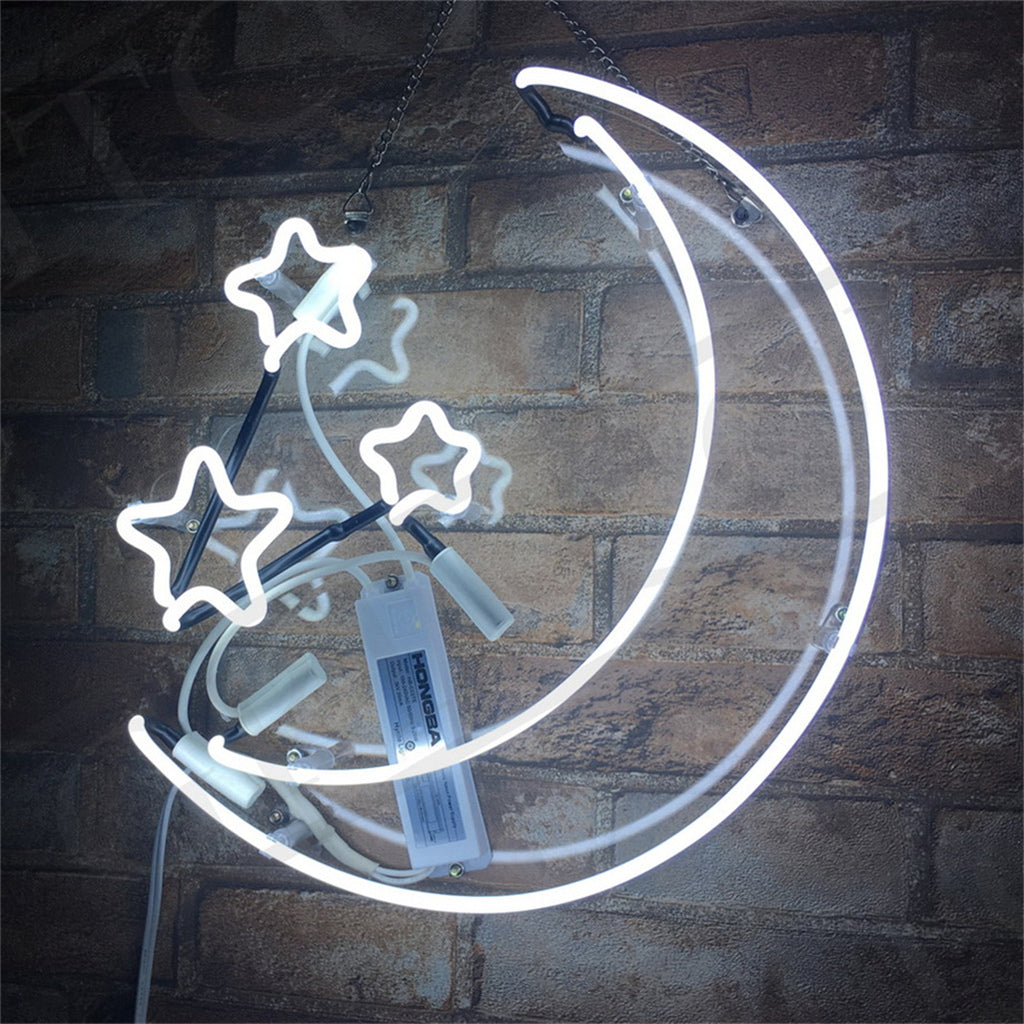 Moon and Stars Neon Light Sign - TNXC017-  DRIVEN - 4