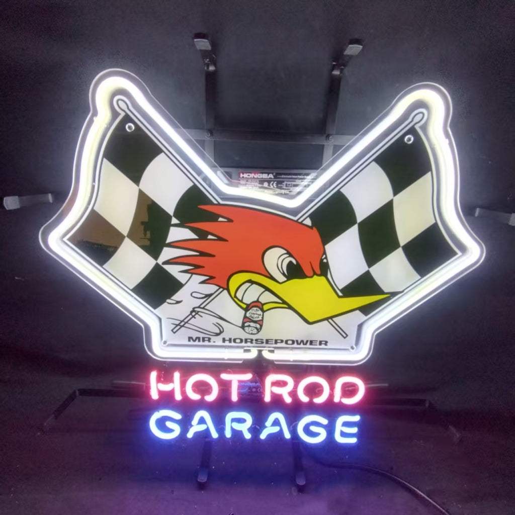 Mr Horsepower Hot Rod Garage Neon Sign - MA088-  DRIVEN - 1