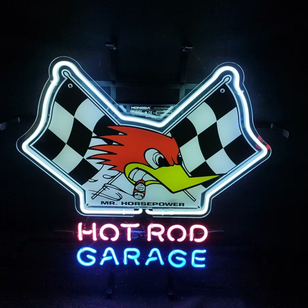 Mr Horsepower Hot Rod Garage Neon Sign - MA088-  DRIVEN - 2