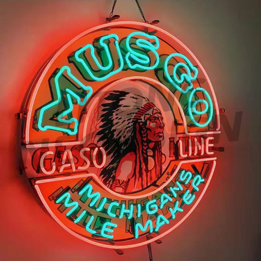 Musgo Gasoline Michigans Mile Maker Neon Signs - MA086-  DRIVEN - 2