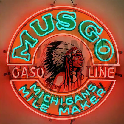 Musgo Gasoline Michigans Mile Maker Neon Signs - MA086-  DRIVEN - 1