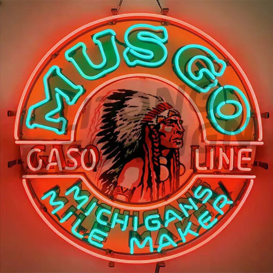 Musgo Gasoline Michigans Mile Maker Neon Signs - MA086-  DRIVEN - 1