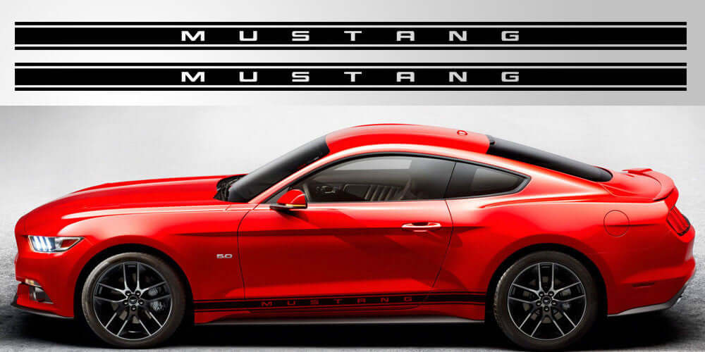 Mustang Triple Stripe Vinyl Decal - sku-50952414363780-sku-50952414396548-sku-50952414429316-sku-50952414462084-sku-50952414494852-  DRIVEN - 1