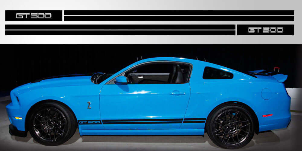 Mustang GT 500 Double Stripe Vinyl Decal Version 2 - sku-50952417706116-sku-50952417738884-sku-50952417771652-sku-50952417804420-sku-50952417837188-  DRIVEN - 1