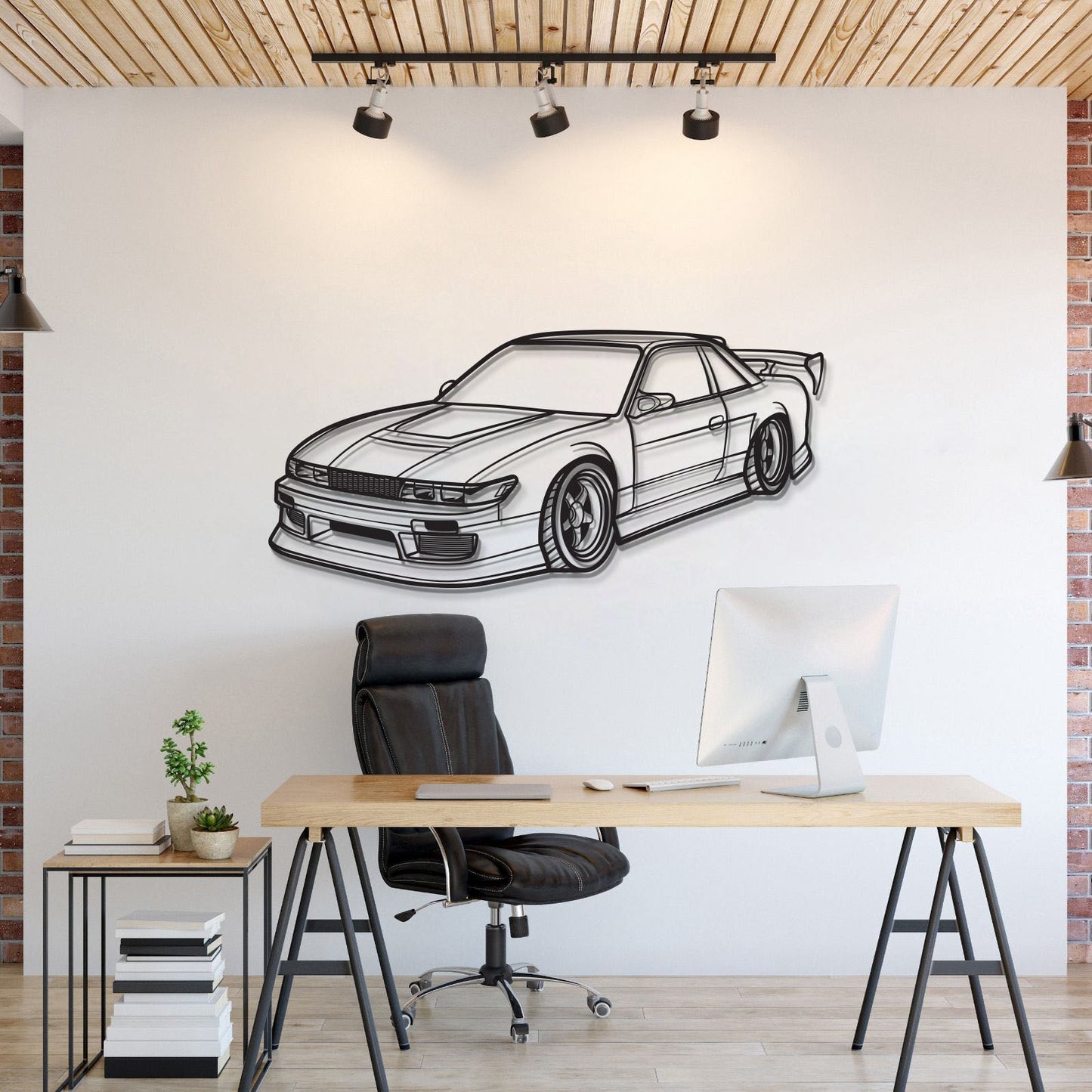 240SX Perspective Metal Car Wall Art - MT1132 - MT1132B69L-MT1132B80L-MT1132B99L-MT1132B115L-MT1132B140L-  DRIVEN - 1