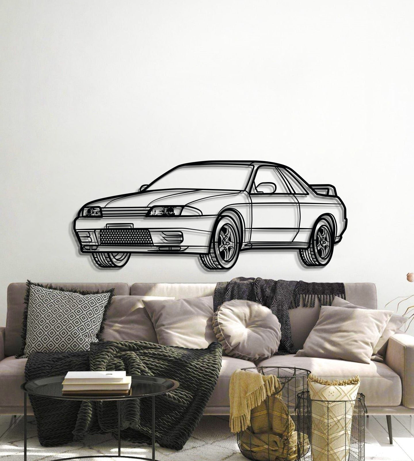 GT-R R32 Perspective Metal Car Wall Art - MT0456 - MT0456B69L-MT0456B80L-MT0456B99L-MT0456B115L-MT0456B140L-  DRIVEN - 6