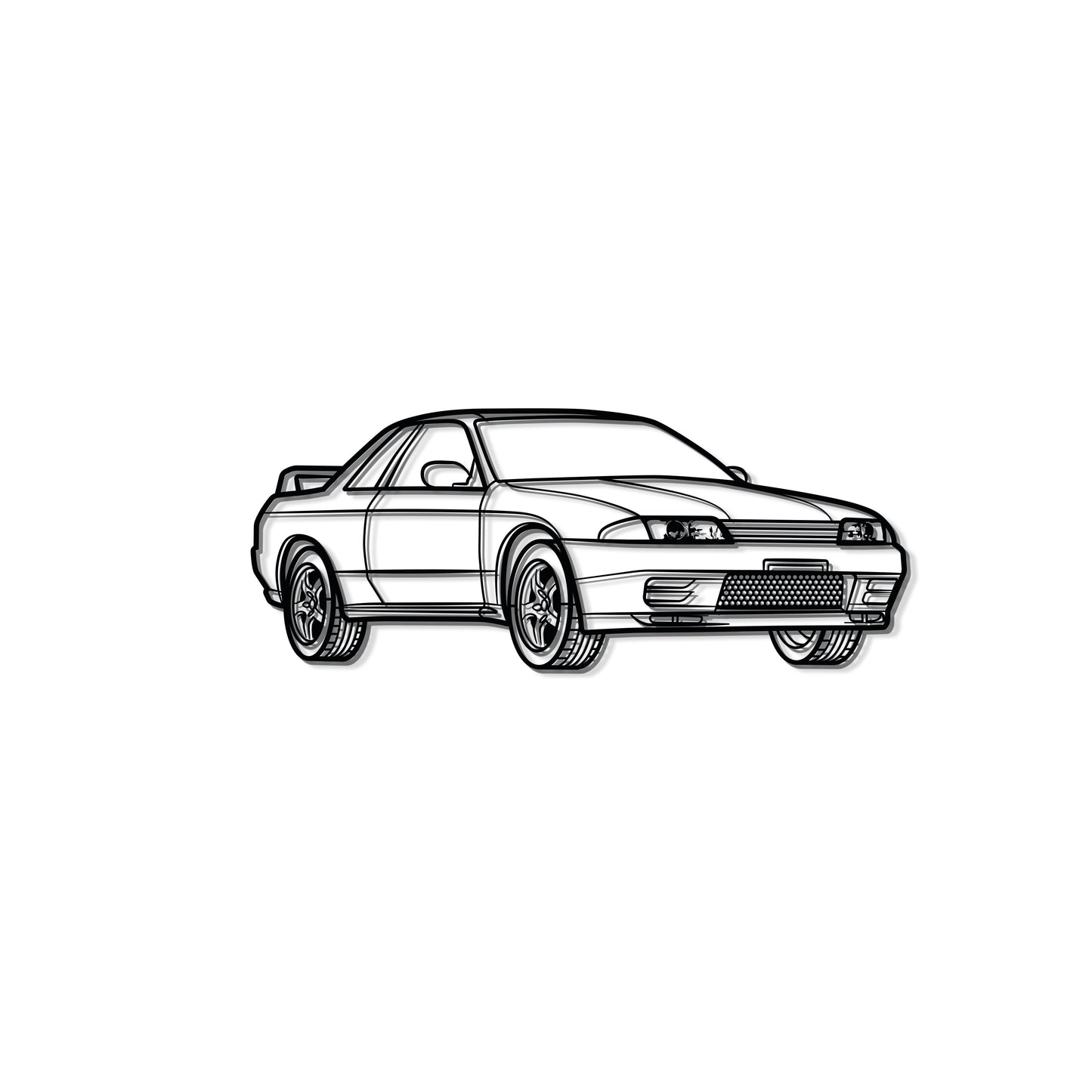 GT-R R32 Perspective Metal Car Wall Art - MT0456 - MT0456B69L-MT0456B80L-MT0456B99L-MT0456B115L-MT0456B140L-  DRIVEN - 8