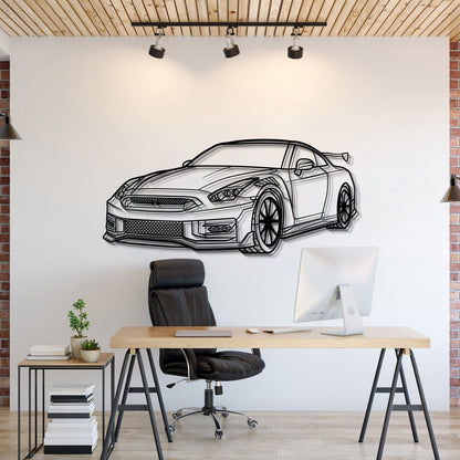 GT-R R35 Perspective Metal Car Wall Art - MT0458 - MT0458B69L-MT0458B80L-MT0458B99L-MT0458B115L-MT0458B140L-  DRIVEN - 1