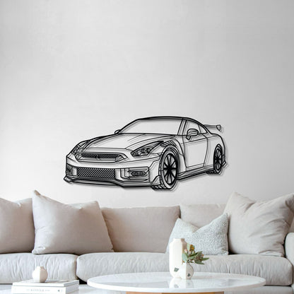 GT-R R35 Perspective Metal Car Wall Art - MT0458 - MT0458B69L-MT0458B80L-MT0458B99L-MT0458B115L-MT0458B140L-  DRIVEN - 5