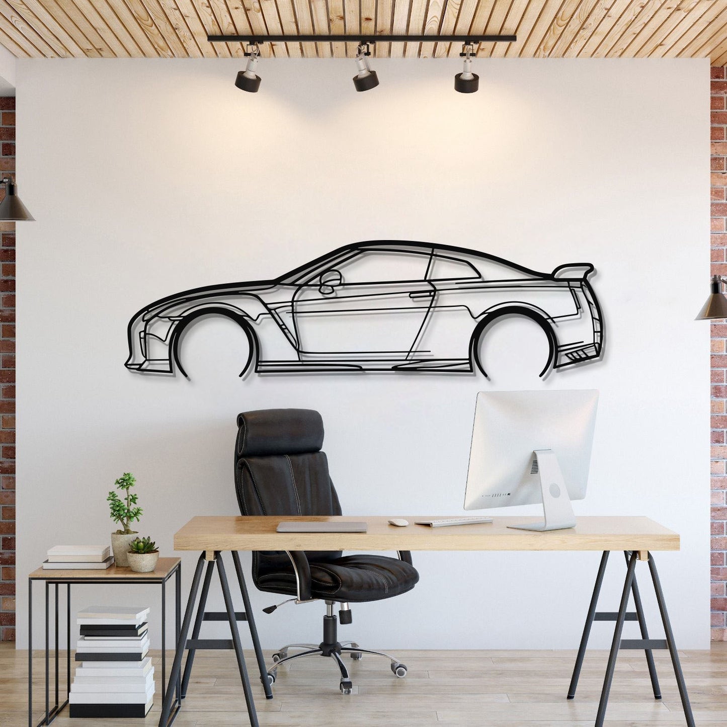 GT-R R35 Detailed Metal Car Wall Art - MT0989 - MT0989B49L-MT0989B69L-MT0989B80L-MT0989B99L-MT0989B120L-  DRIVEN - 1