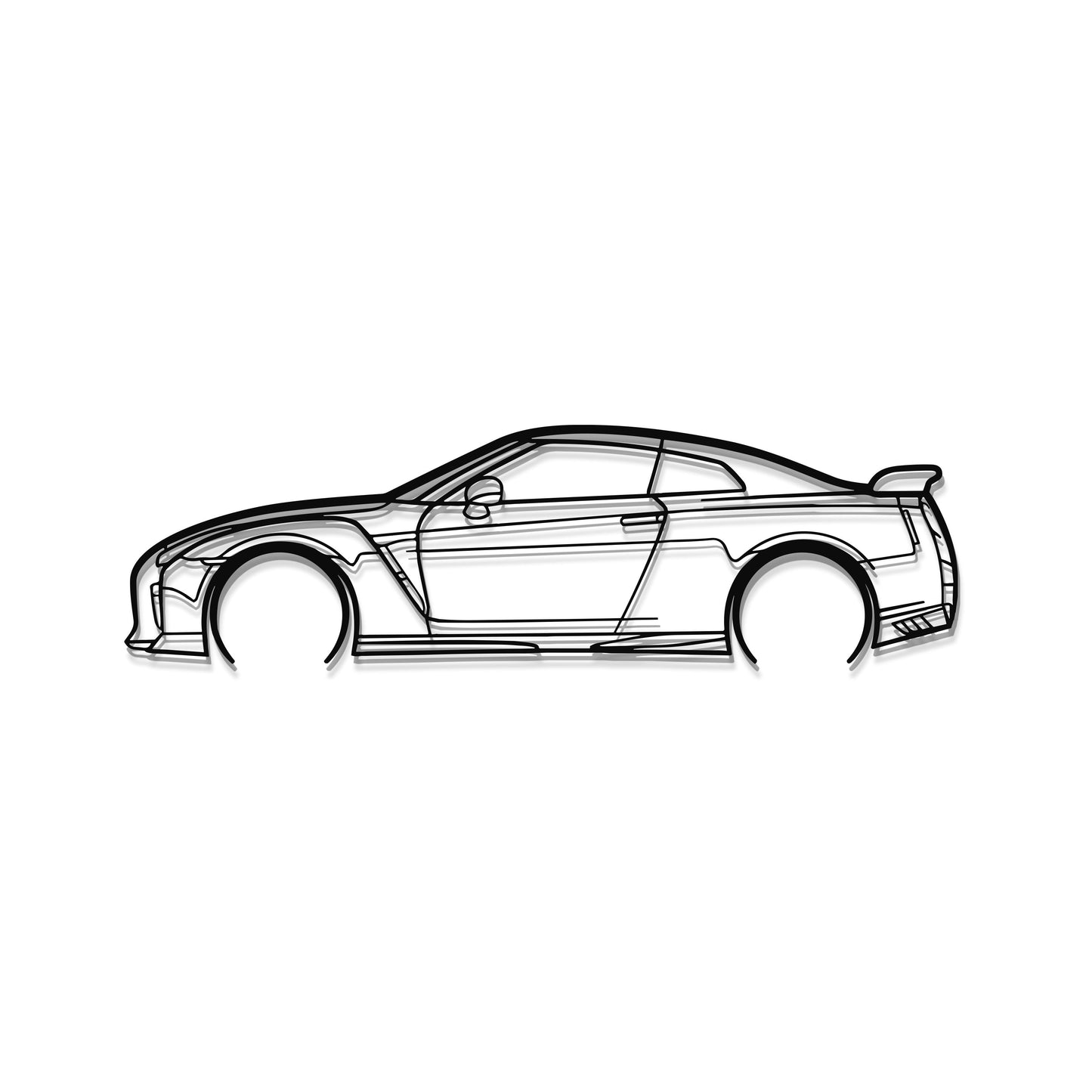 GT-R R35 Detailed Metal Car Wall Art - MT0989 - MT0989B49L-MT0989B69L-MT0989B80L-MT0989B99L-MT0989B120L-  DRIVEN - 8