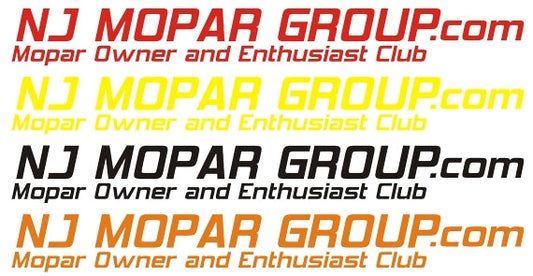NJ Mopar Group Club Decals - SKU00224-01-SKU00224-02-SKU00224-03-SKU00224-04-SKU00224-05-  DRIVEN - 1