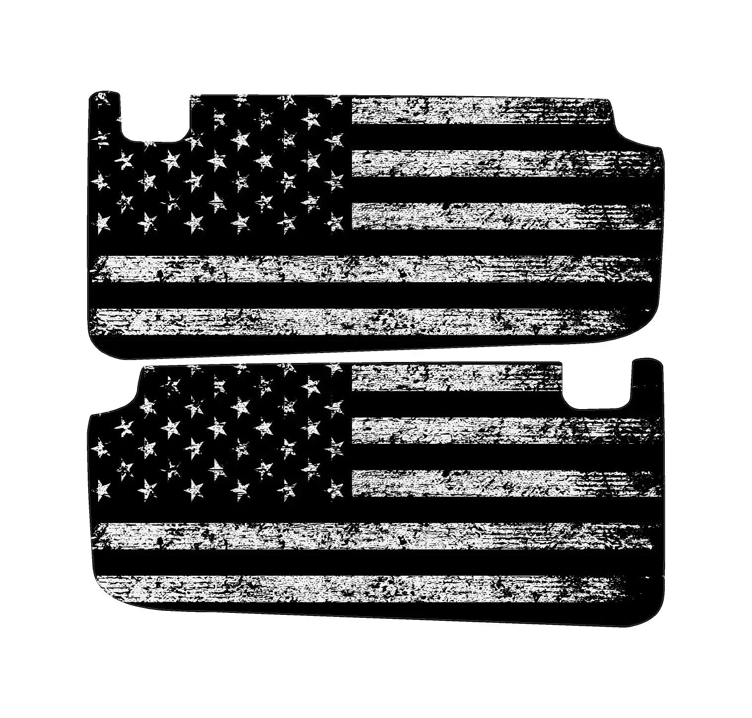 Freedom Series Sun Visor Overlays (Printed Series) - 2018+ Jeep Wrangler JL / Jeep Gladiator JT - JLVISORFULLFREE-RWBNHL-JLVISORFULLFREE-RWBHL-JLVISORFULLFREE-BWNHL-JLVISORFULLFREE-BWHL-JLVISORFULLFREE-TBLNHL-  DRIVEN - 12