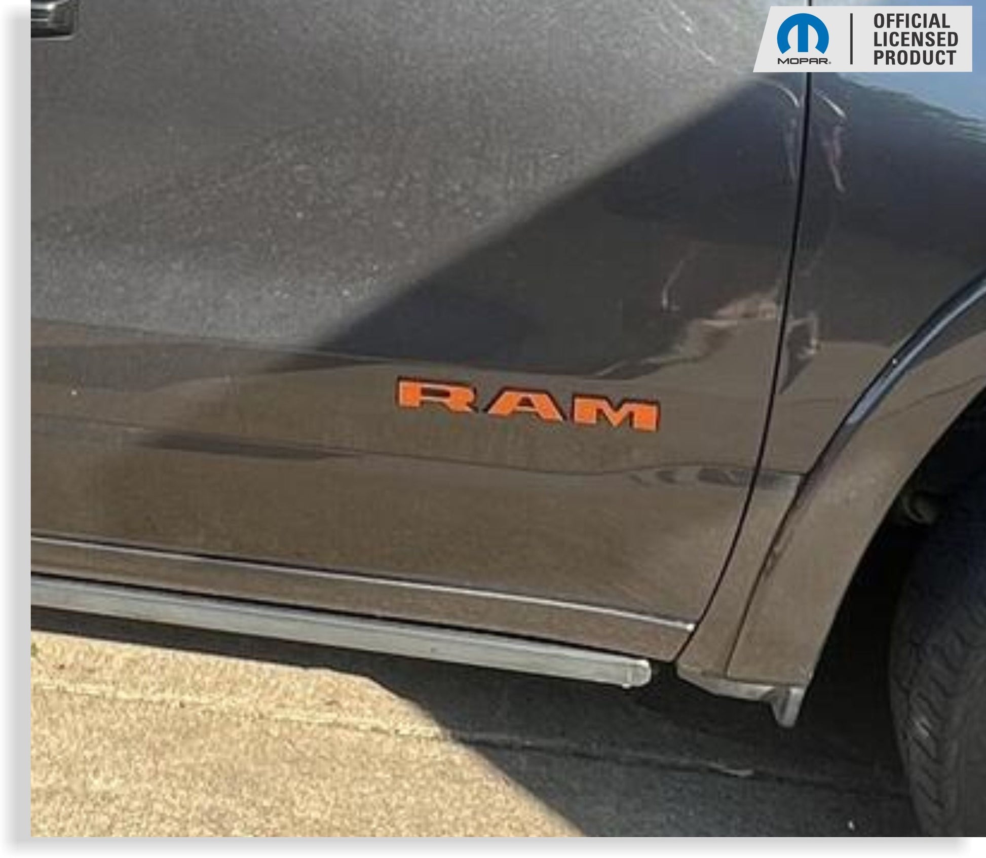 RAM Door Emblem Overlay Decals   - 2019-2024 Ram 2500, 3500 - sku-44824228462779-sku-44824228495547-sku-44824228528315-sku-44824228561083-sku-44824228593851-  DRIVEN - 10