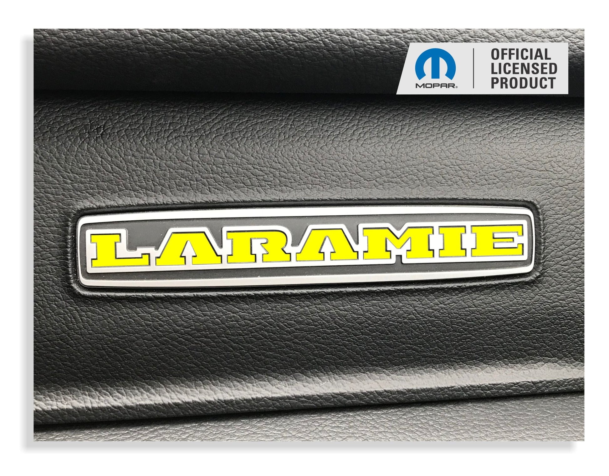 LARAMIE Glove Box Inlay Decal  - 2019 2020 2021 2022 2023 2024 Ram Laramie - Ram19:Laramie-GB:RBK-Ram19:Laramie-GB:RRD-Ram19:Laramie-GB:RLS-Ram19:Laramie-GB:RGD-Ram19:Laramie-GB:RMB-  DRIVEN - 2