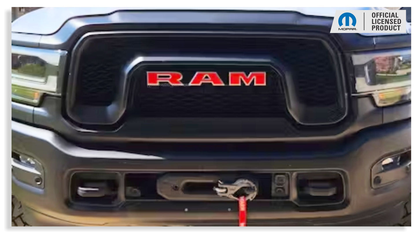 RAM Grille Emblem Overlay Decal   - 2019-2024 Ram 2500 Power Wagon - Ram19:PowerWagon-F-01-Ram19:PowerWagon-F-03-Ram19:PowerWagon-F-02-Ram19:PowerWagon-F-04-Ram19:PowerWagon-F-05-  DRIVEN - 5