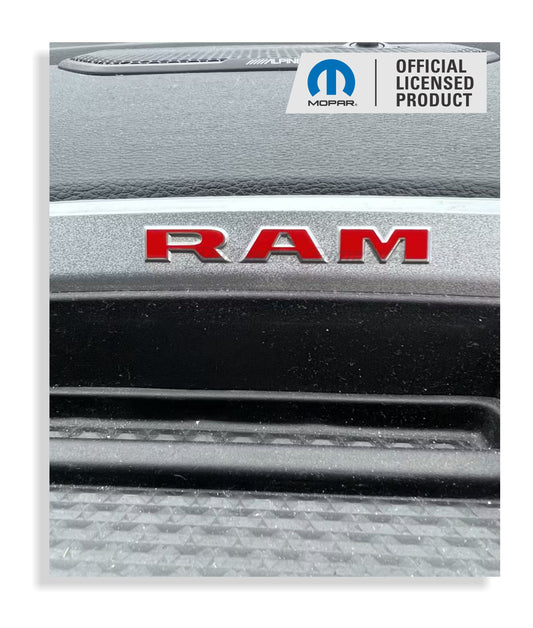 Radio Bezel RAM Overlay Decal  Sticker - 19-26 Ram 1500 - Ram19:Ram-bezel-01-Ram19:Ram-bezel-03-Ram19:Ram-bezel-02-Ram19:Ram-bezel-04-Ram19:Ram-bezel-05-  DRIVEN - 1