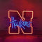 The University of Nebraska Huskers Neon Light Sign