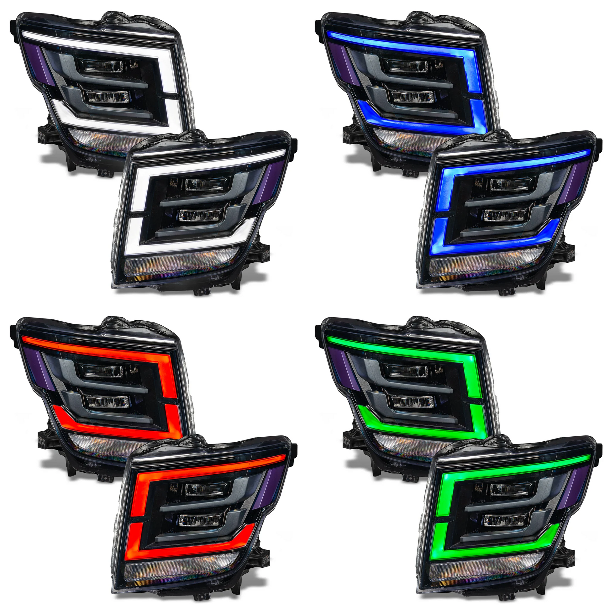 Nissan Titan Multicolor RGBW DRL Boards (2021-2022) - E6 | A12 | P2- BX1-  DRIVEN - 7
