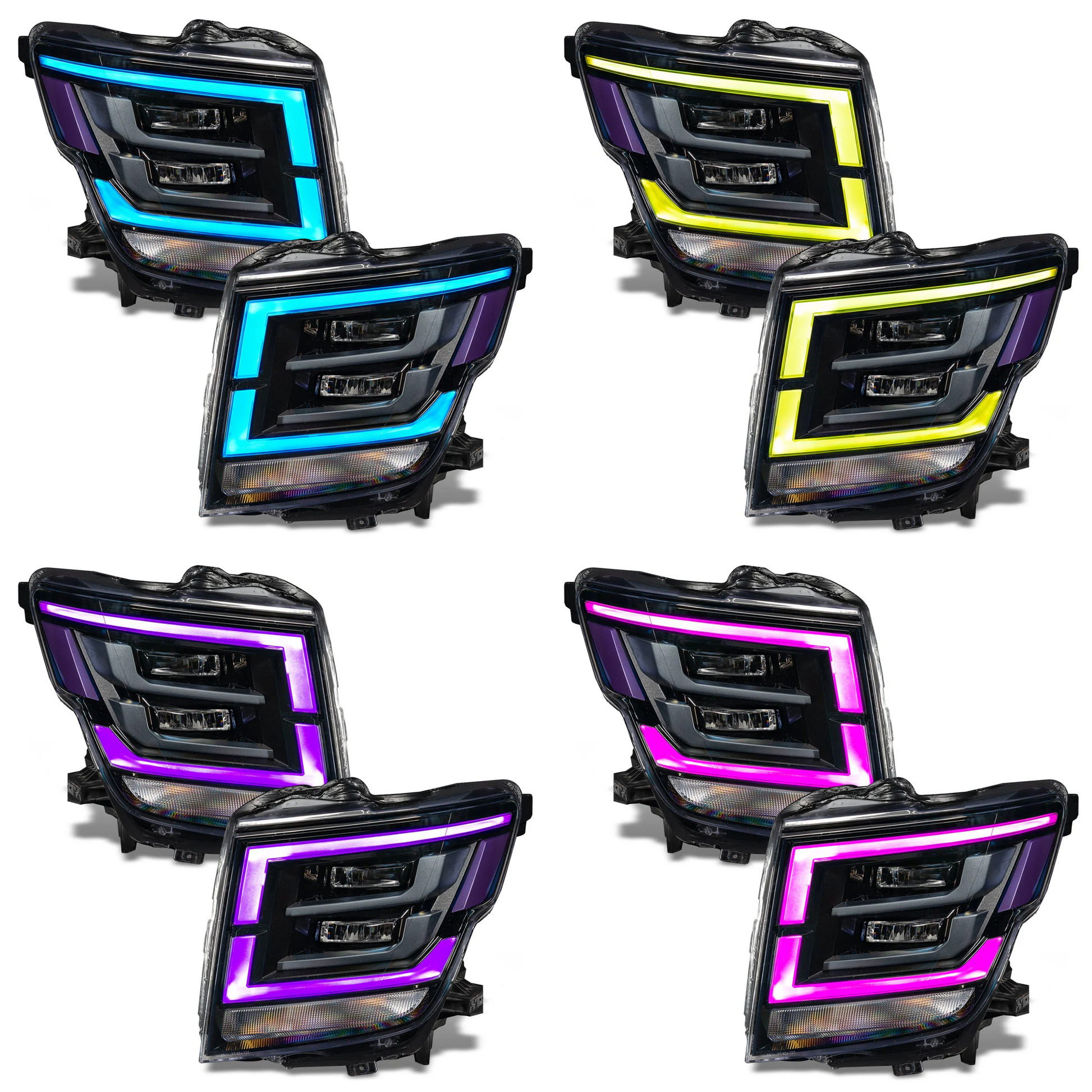 Nissan Titan Multicolor RGBW DRL Boards (2021-2022) - E6 | A12 | P2- BX1-  DRIVEN - 8