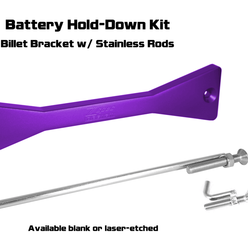 ZSPEC Battery Hold Down/Bracket for '09-20 Nissan 370z Z34, Billet w/ Stainless Hardware - ZSD-191312-ZSD-191329-ZSD-191336-ZSD-191343-ZSD-191350-  DRIVEN - 10