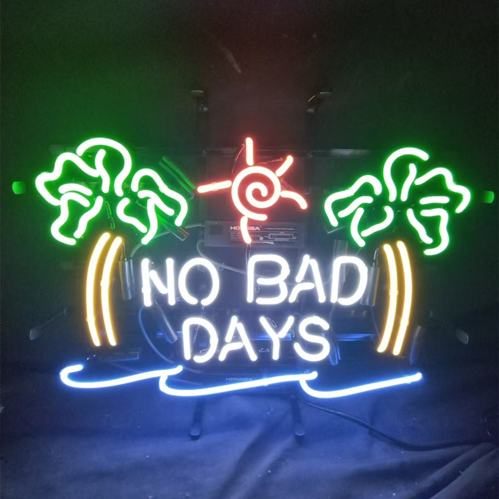 No Bad Days Sun Beach Palm Tree Neon Signs - MA040-  DRIVEN - 1