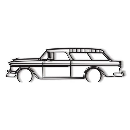 1955 Nomad Metal Car Wall Art - MT0038 - MT0038B49L-MT0038B69L-MT0038B80L-MT0038B99L-MT0038B120L-  DRIVEN - 8
