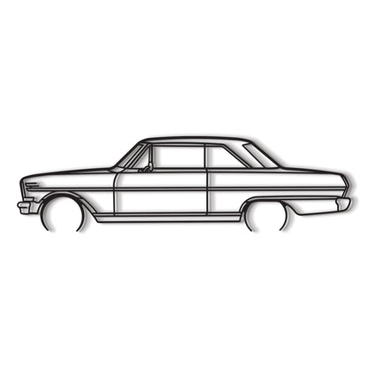 1964 Nova Metal Car Wall Art - MT0071 - MT0071B49L-MT0071B69L-MT0071B80L-MT0071B99L-MT0071B120L-  DRIVEN - 8