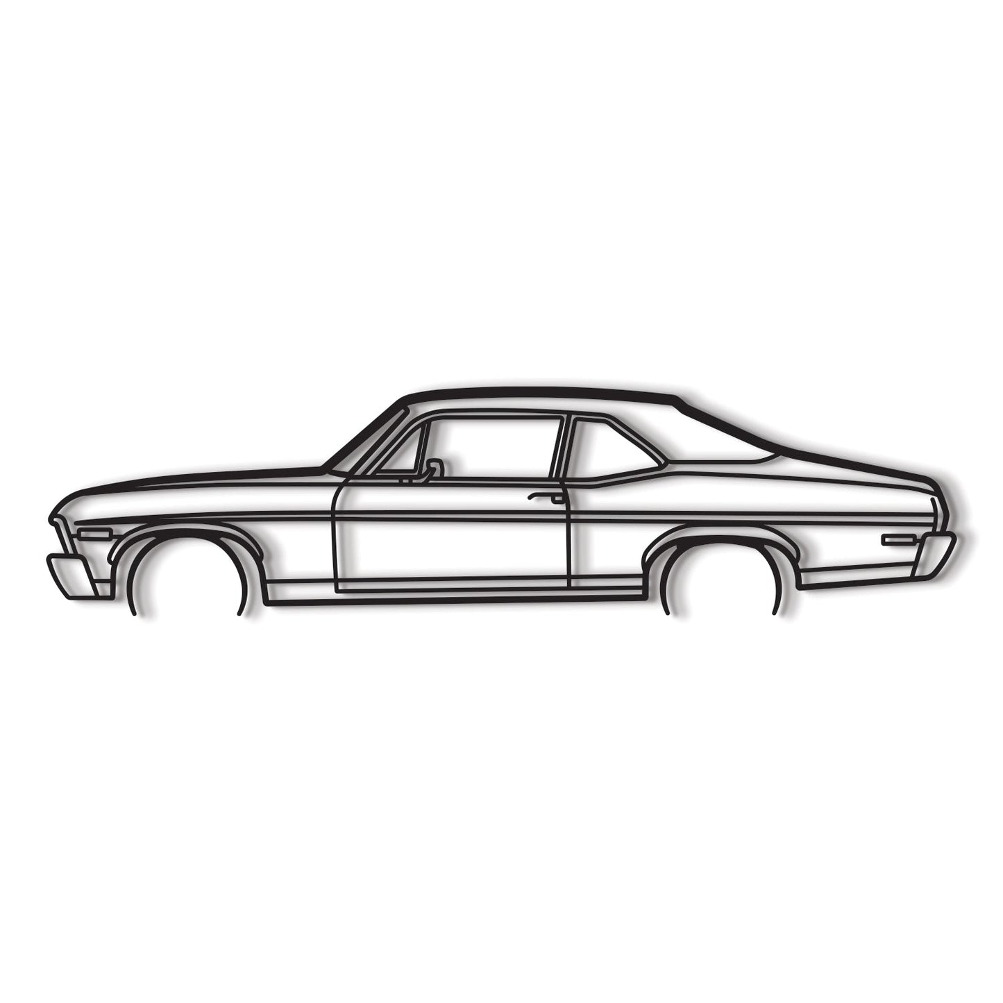1972 Nova Metal Car Wall Art - MT0148 - MT0148B49L-MT0148B69L-MT0148B80L-MT0148B99L-MT0148B120L-  DRIVEN - 8