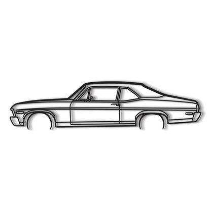 1972 Nova Metal Car Wall Art - MT0148 - MT0148B49L-MT0148B69L-MT0148B80L-MT0148B99L-MT0148B120L-  DRIVEN - 8