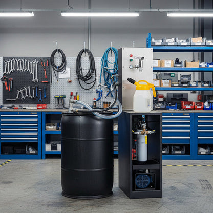 OilSafe | 55 Gallon Drum Work Station | Lubrication 2-Way Filtration, Management & Dispensing Stations - -----  DRIVEN - 2