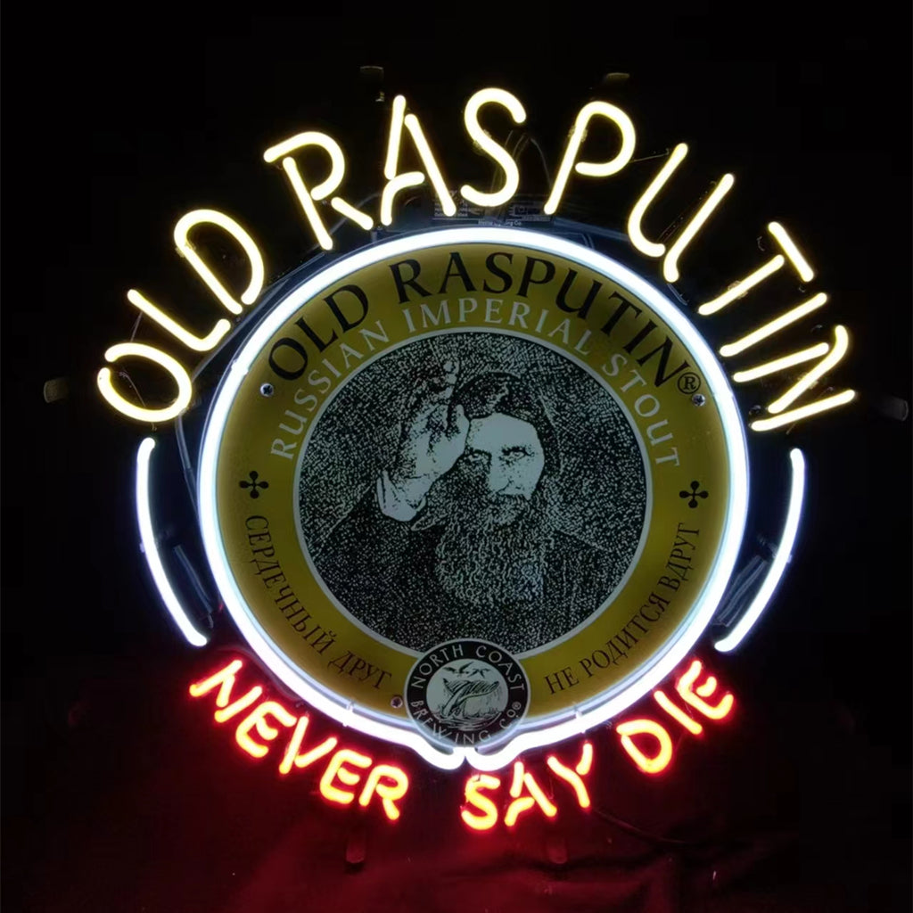 Old Rasputin Never Say die Neon Light Sign - MA001-  DRIVEN - 3