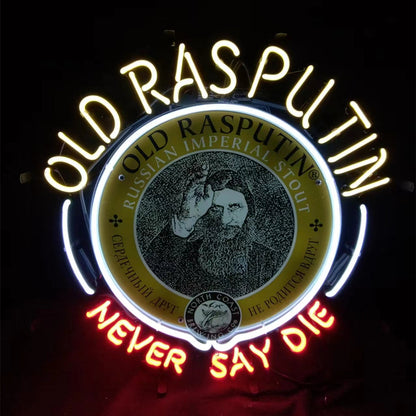 Old Rasputin Never Say die Neon Light Sign - MA001-  DRIVEN - 3