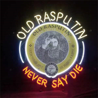 Old Rasputin Never Say die Neon Light Sign - MA001-  DRIVEN - 4