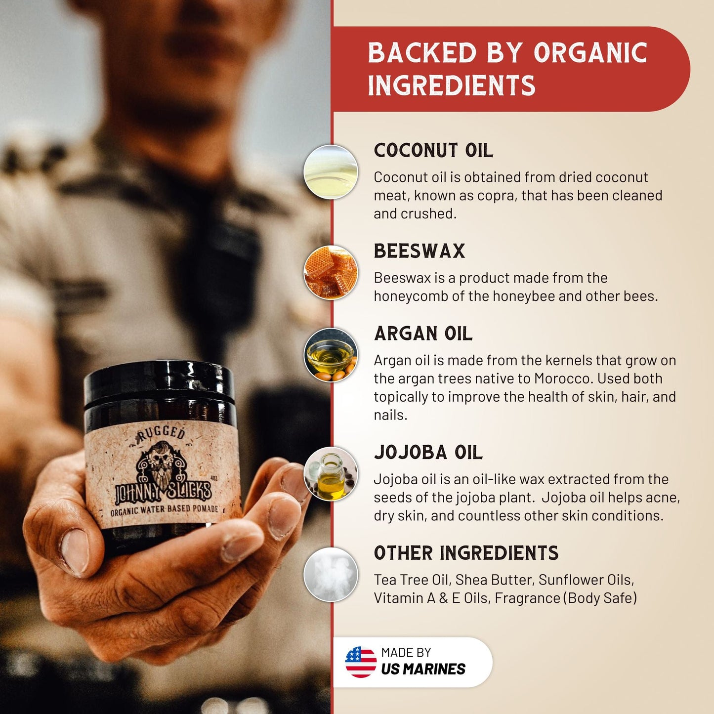 Organic Water Based Pomade - 4OZOGWBP-4OZRUGWBP-  DRIVEN - 3