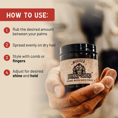 Organic Water Based Pomade - 4OZOGWBP-4OZRUGWBP-  DRIVEN - 5