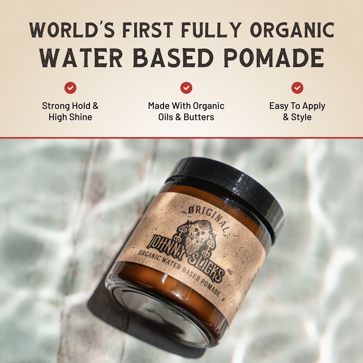 Organic Water Based Pomade - 4OZOGWBP-4OZRUGWBP-  DRIVEN - 8