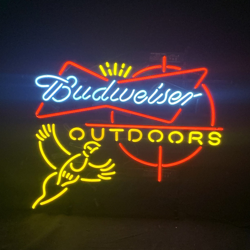 Outdoors Pheasant Budweiser with Crown Neon Light Sign - ME682-  DRIVEN - 3