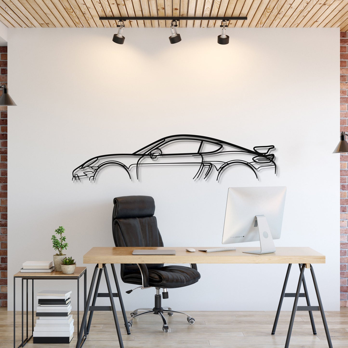 718 Cayman GT4 Metal Car Wall Art - MT0840 - MT0840B49L-  DRIVEN - 1