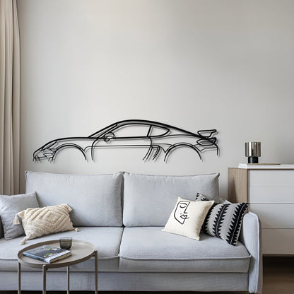 718 Cayman GT4 Metal Car Wall Art - MT0840 - MT0840B49L-  DRIVEN - 4