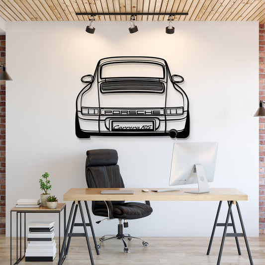 911 964 Back View Metal Car Wall Art - MT1367 - MT1367B69-MT1367B80-MT1367B99-MT1367B115-MT1367B140-  DRIVEN - 1
