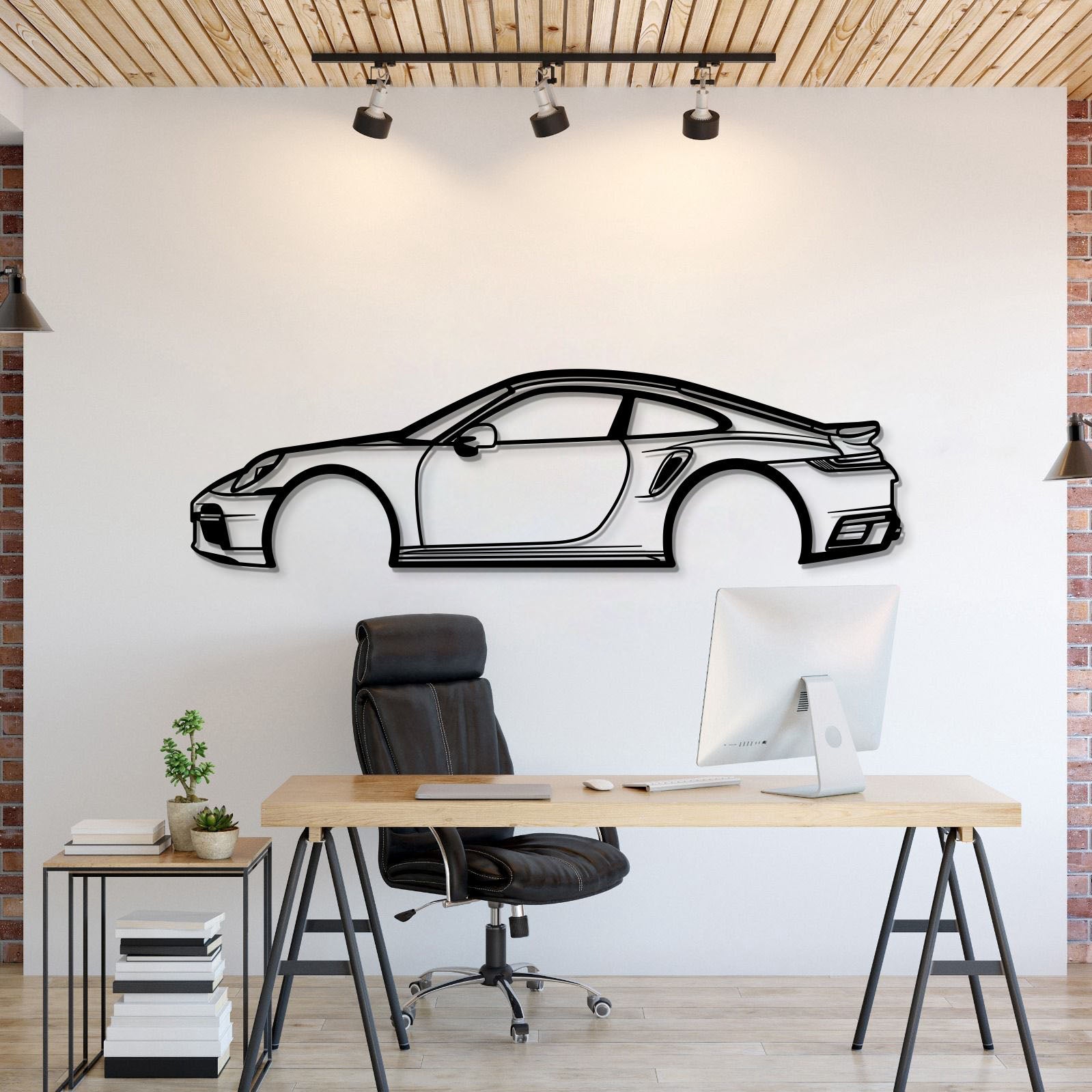 911 Type 993 Metal Car Wall Art - MT0845 - MT0845B49L-MT0845B69L-MT0845B80L-MT0845B99L-MT0845B120L-  DRIVEN - 1
