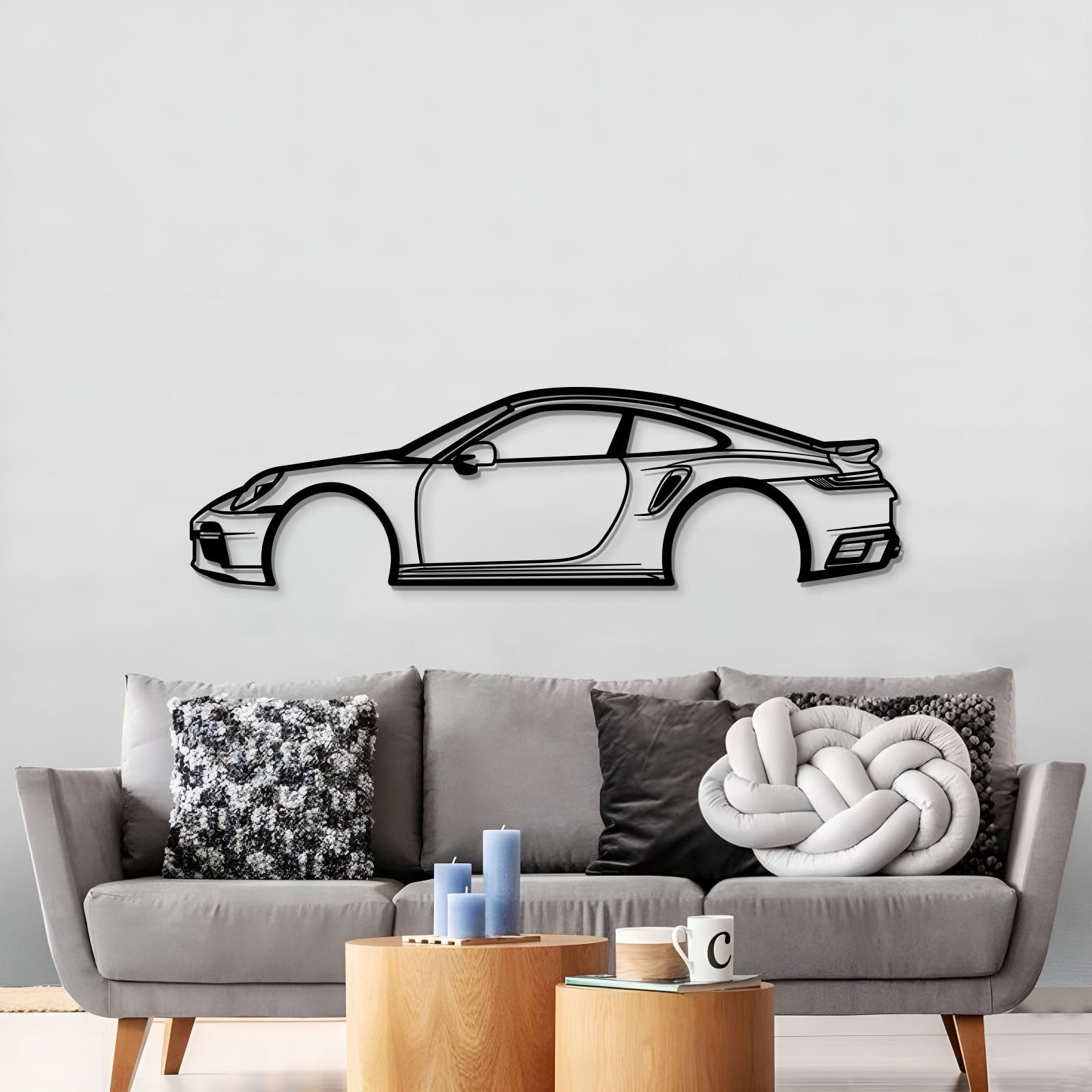 911 Type 993 Metal Car Wall Art - MT0845 - MT0845B49L-MT0845B69L-MT0845B80L-MT0845B99L-MT0845B120L-  DRIVEN - 3