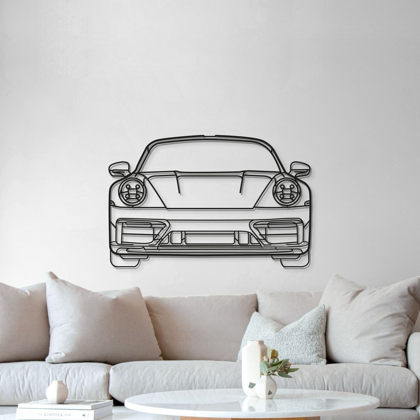 911 Model 992 Front View Metal Car Wall Art - MT0865 - MT0865B69L-MT0865B80L-MT0865B99L-MT0865B115L-MT0865B140L-  DRIVEN - 5