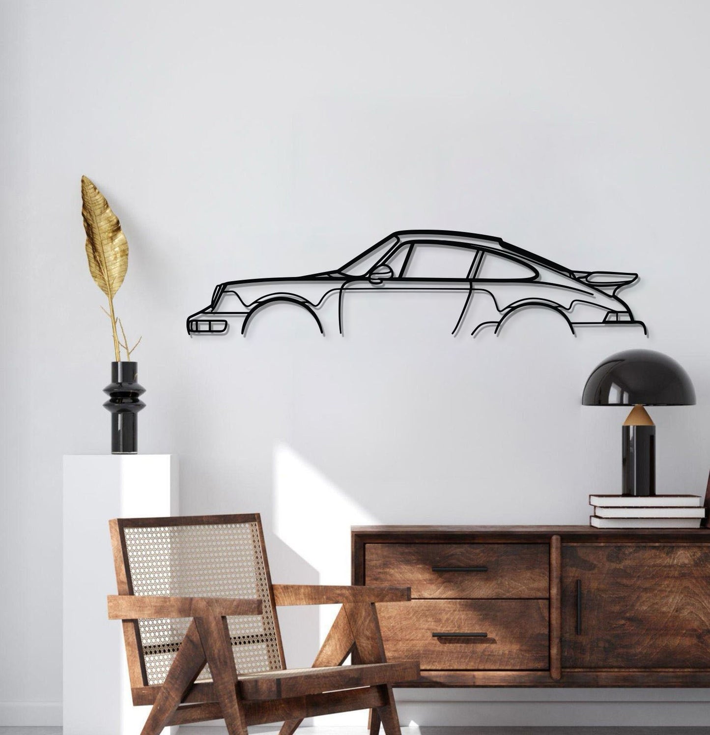 911 Turbo Model 964 Metal Car Wall Art - MT0874 - MT0874B49L-MT0874B69L-MT0874B80L-MT0874B99L-MT0874B120L-  DRIVEN - 2