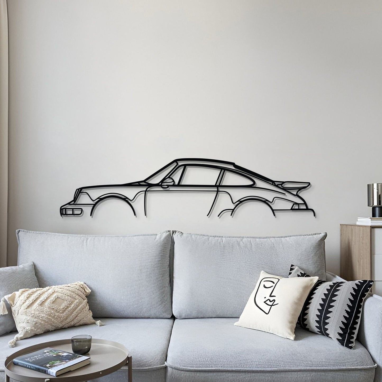911 Turbo Model 964 Metal Car Wall Art - MT0874 - MT0874B49L-MT0874B69L-MT0874B80L-MT0874B99L-MT0874B120L-  DRIVEN - 4