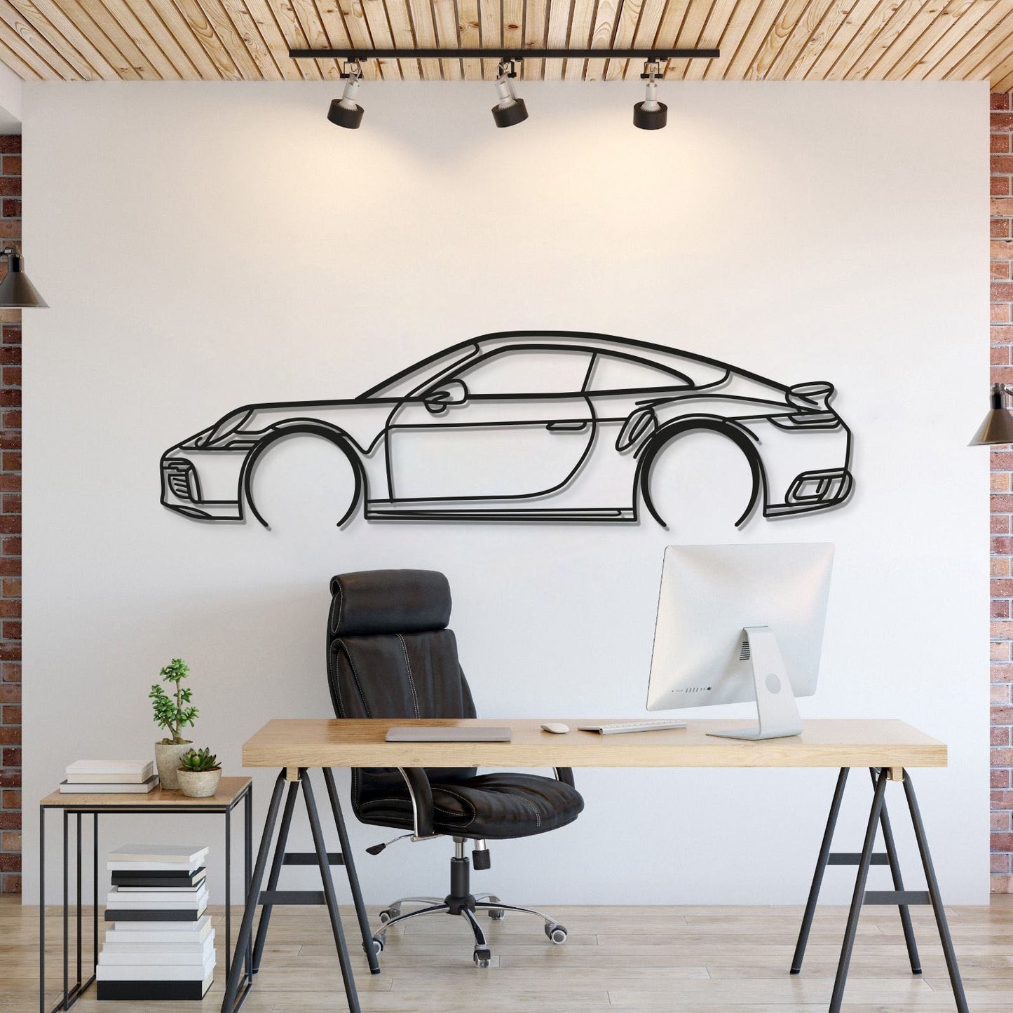 911 Turbo S Model 992 Detailed Metal Car Wall Art - MT0877 - MT0877B49L-  DRIVEN - 1