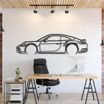 911 Turbo S Model 992 Detailed Metal Car Wall Art - MT0877 - MT0877B49L-  DRIVEN - 1